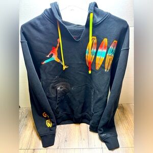 Jordan Flight MVP Hooded Fleece Men’s Black Hoodie DQ8019-010 Size Small